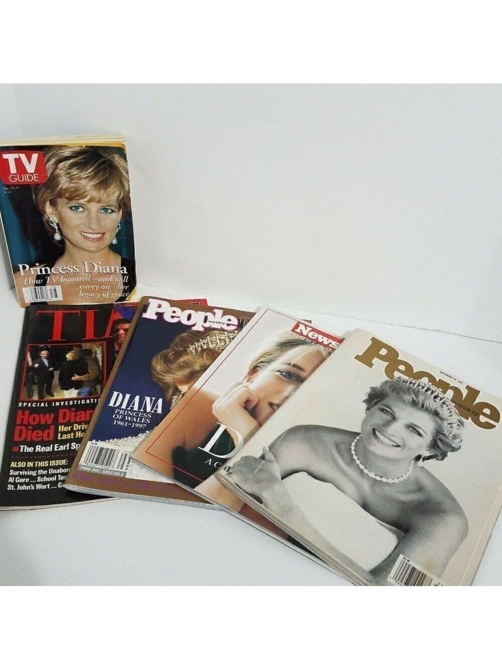 Vintage Princess Diana Magazines 1997 Lot Of 5 British Royalty Collectibles
